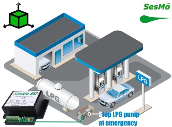 LPG station earthquake switch